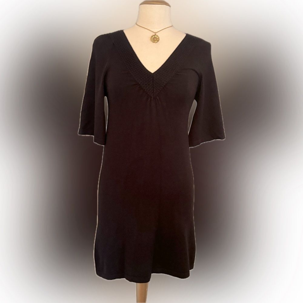 Black flattering sweater dress!